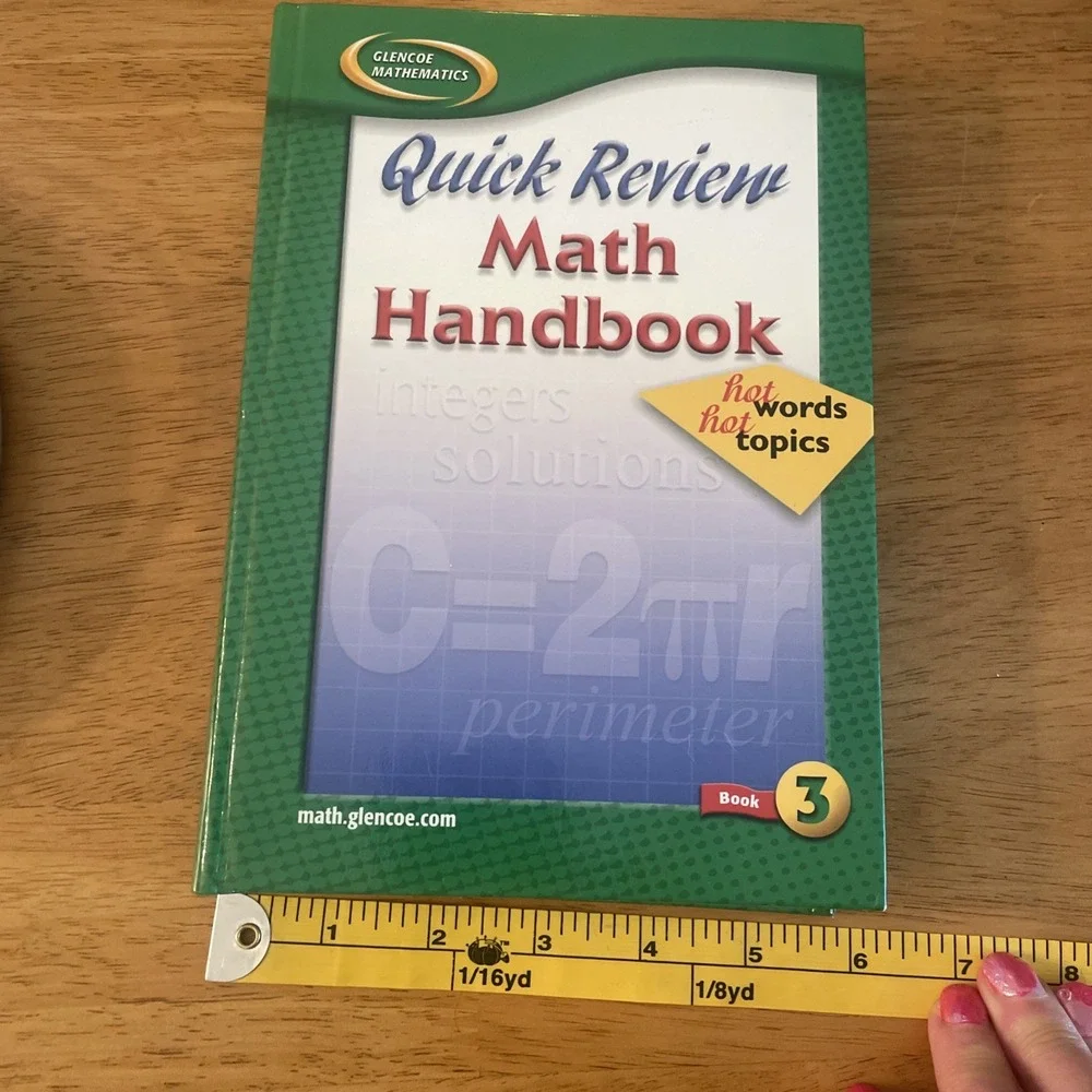 Quick Review Math Handbook: Hot Words, Hot Topics Book 3 Homeschool Middle High